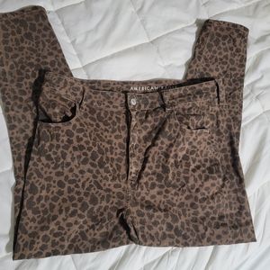 American eagle leopard jeans size 18
